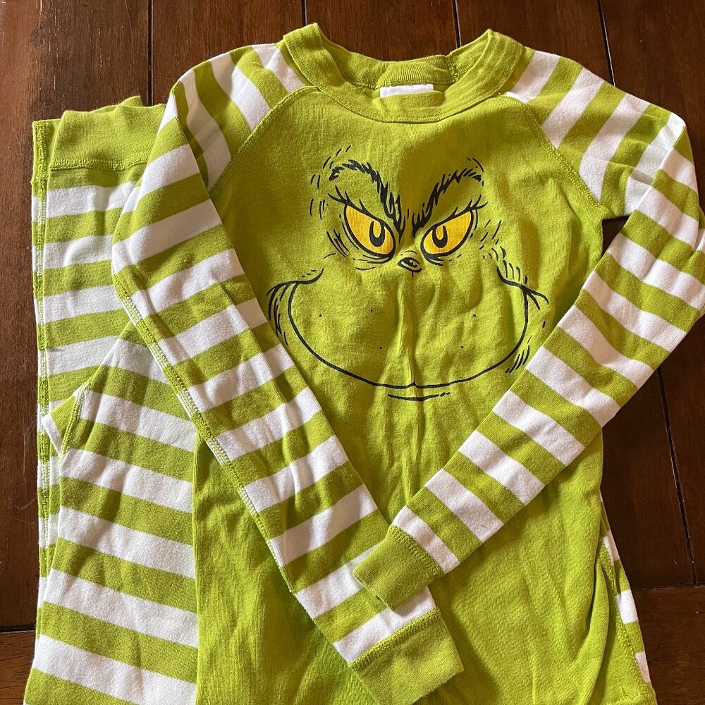Hanna Andersson Grinch Holiday Pajamas - Size 10